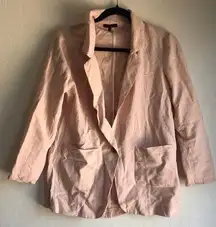 Drew Linen blend Light Mauve/Pink Jacket single button size small