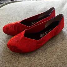 Print Round Toe Flats