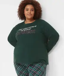 Cacique Comfy Cotton My Presence is your Present Long Sleeve Tee