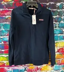 Vineyard Vines Shirt Pullover Shep Navy Blue NWT 1/4 Zip Sweatshirt Size Small