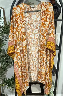 Dress Forum Floral Kimono Cardigan in Orange  size small