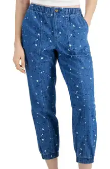 Jean Joggers size xs by style &Co  very thin material super cute pattern…