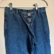 Vintage Western Rough Rider Double Metallic Buckled‎ Bootcut jeans sz 28