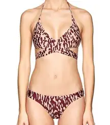 Vix Paula Hermanny Bali Leopard Two Piece Brazilian String Cheeky Bikini Set