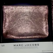 Marc jacobs for target pouch spring nib classic metallic leather clutch party