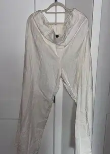 Elegant White Women's Linen Pants