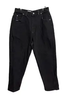 Faded Glory Jeans Womens 16P Black Relaxed Fit Tapered Leg High Rise Vintage 90s