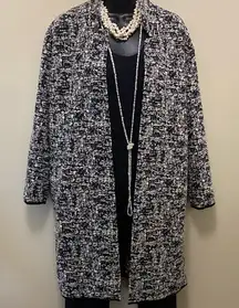 Philosophy | Black and White Heathered Oversized Blazer/Cardigan Size medium