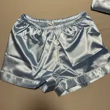 Ekouaer Womens Silk Satin Pajama Sets Soft Short Sleeve Button Down Sleepwear Top and Shorts 2 Piece Pjs Lounge