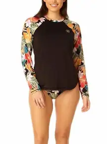 Hurley New Women’s  Floral Long Sleeve Rash Guard