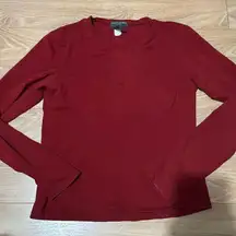 Banana Republic red long sleeve size small