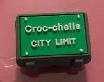 🌈 5 for $10 NWT Croc-Chella Sign Jibbitz Charm
