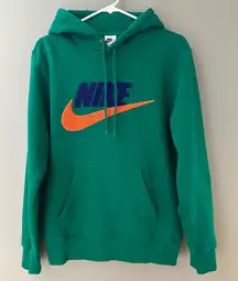Green nike logo hoodie Club Fleece Chenille Futura Pullover Men’s Small