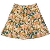 J.Crew Vintage  floral drop waist skirt pink peach teal, Jenna Lyons