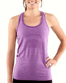 Run: Swiftly Tech Racerback Tank Heathered Tender Violet Size 6