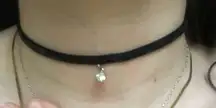 Black Choker with Jewel