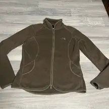 The North Face Womens Fleece Zip Sweater Jacket Small Crescent Point Olive Green