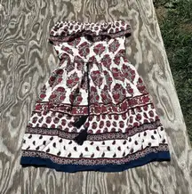 Mossimo Supply Co Womens Dress Sz Xs Strapless Dress Boho Indie Summer Spring‎
