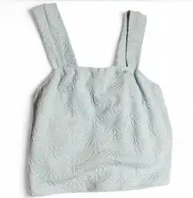 SHEIN Curve Light Blue Floral Top