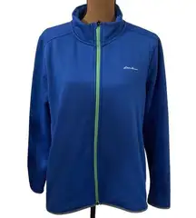 Eddie Bauer outdoor soft shell fleece lined freeheat jacket in blue size XL