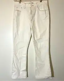 LOFT Excellent Condition White Kick Crop Denim Pants Size 28