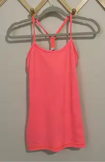 Lululemon Neon Pink Power Y Tank size 4