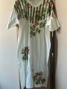 FINAL MARKDOWN White Short Sleeve Tee swimsuit coverup 100% Cotton