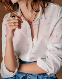 Sezane Pierro Shirt in Demain Print Size 36