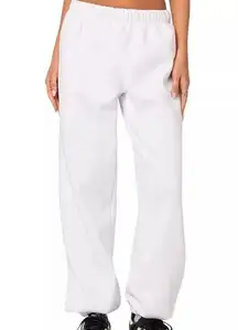 Edikted Clark Oversized Sweatpants - White