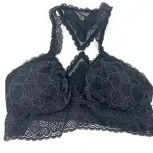 Aerie Black Lace Bralette Racerback size M