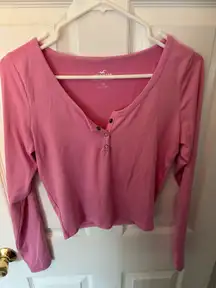 Hollister Pink Long Sleeve Top