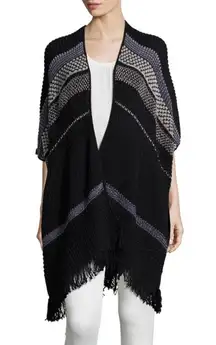 Jolana women’s slouchy fringe hem open knit cardigan size XXS S