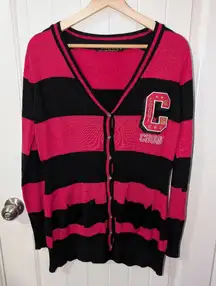 Vintage Coogi Letterman Button Down Cardigan  Women's 1X Pink/Black