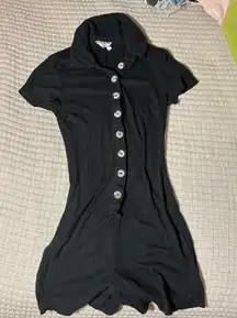 princess polly black button up romper