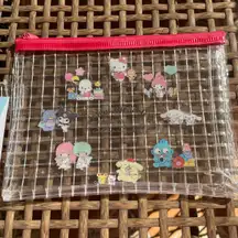 Sanrio Clear Zipper Bag With Various Characters