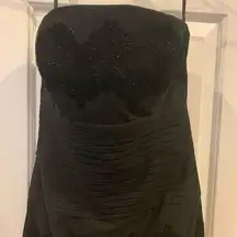 White house black market Strapless formal black dress