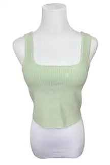 Abercrombie‎ & Fitch Ottoman Ribbed Cropped Sweater Tank Top LARGE  Soft Girl