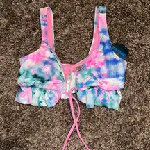 Tie Dye Ruffled Top