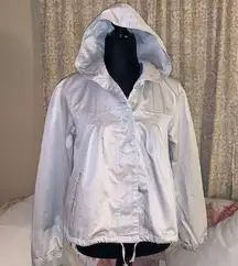 a.n.a. Size M Shiny Khaki Hooded Jacket