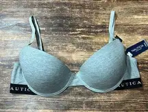 Nautica Intimates Sz 38C Grey Underwire Bra NEW