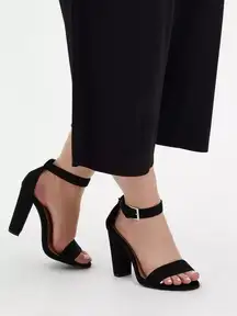 Torrid Elegant Two Strap Tapered Heel Sandal Size 10(WW)