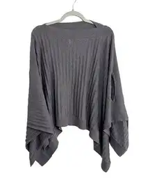 Lululemon Sweater Forward Flow Pullover Poncho in Heathered Moonwalk One Size