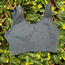 Joy Lab Blue Ribbed Sports Bra Size Small