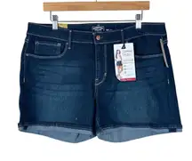 NWT Levi’s Denim Shorts Plus Size 16 Dark Wash Denim Modern Stretch High Rise