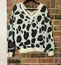 Cheetah Print Fuzzy Sweater