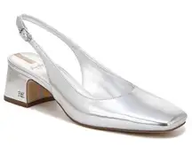 Sam Edelman Terra silver patent sling back pumps size 6/36