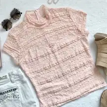 Blush Pink Lace Top Large