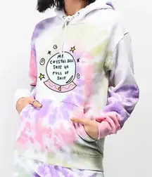 JV by Jac Vanek Crystal Ball Tie Dye Hoodie Says - UR Full of Sh** Women’s Sz M