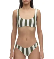 NWT  ELLE SAFARI STRIPED LYCRA BIKINI TOP