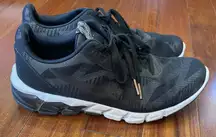 ASICS Gel-Quantum 90 2 1022A210 Sneakers Women's Size 8 Black Rose Gold Accent